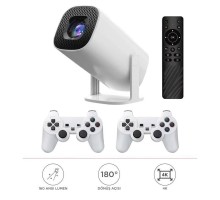 Max Mini Beyaz Taşınabilir Retro Video Konsolu Android Akıllı Projektör Projeksiyon P30