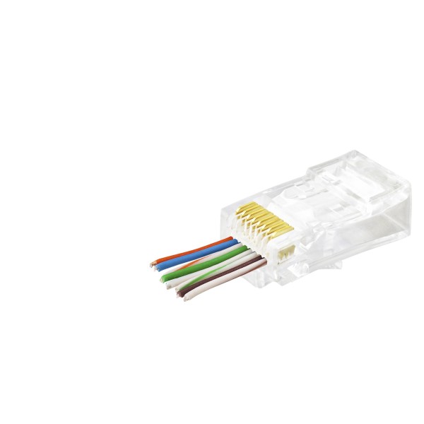 toptan-xml-dropshipping-Cat6 Ez Rj45 Konnektör 100 Adet Paket - Şeffaf APXRJ45