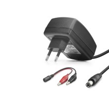 Akü Şarj Adaptörü 12V 2.5A 30W Krokodil Uç Siyah B5057