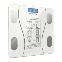 Bluetooth Dijital Baskül 180 Kg Cam Yüzey 2 Aaa Pil Beyaz BS260B