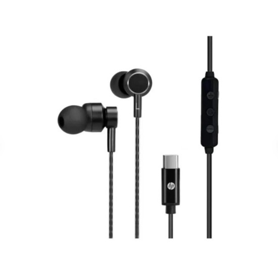 toptan-xml-dropshipping-Kablolu Kulak İçi Mikrofonlu Kulaklık Type-c Pc Telefon Uyumlu Ses Kontrollü Siyah DHH1127BK