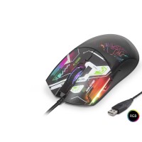 Gaming Mouse 7200 Dpi Rgb Geometrik Desenli - Siyah G306B