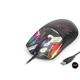 Gaming Mouse 7200 Dpi Rgb Geometrik Desenli - Siyah G306B