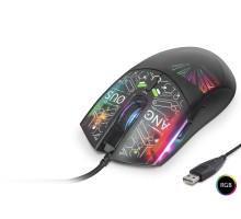 Gaming Mouse 7200 Dpi Rgb Soyut Art Desenli - Siyah G306C