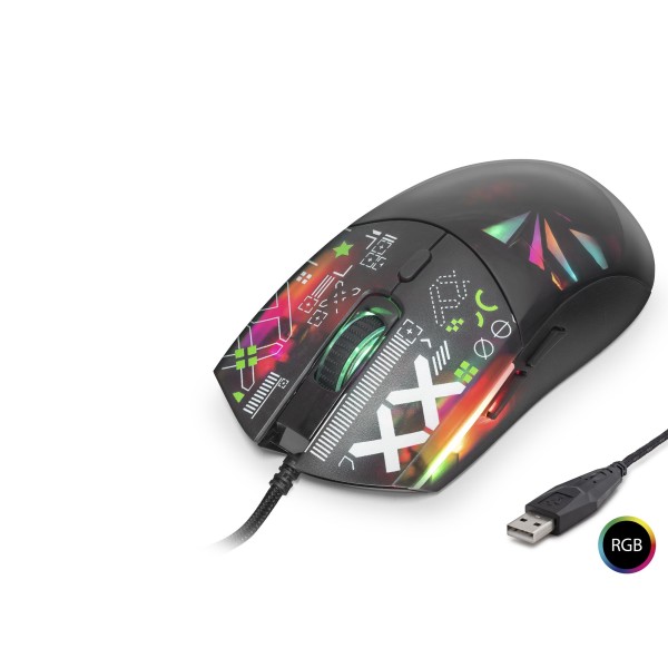 toptan-xml-dropshipping-Good Pro G306D Gaming Mouse 7200 Dpi Rgb Cyber Desenli - Siyah