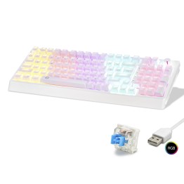 Mekanik Gaming Klavye 104 Tuş Blue Switch Rgb - Beyaz G500XW