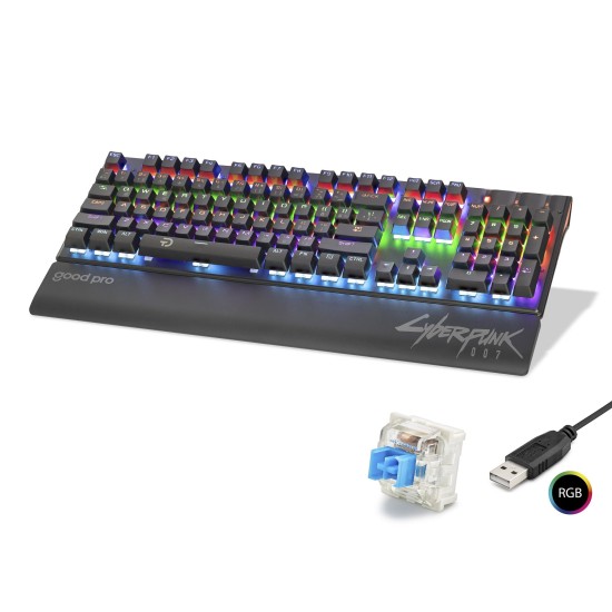 toptan-xml-dropshipping-Mekanik Gaming Klavye Blue Switch Bilek Destekli Rgb - Siyah G525XB