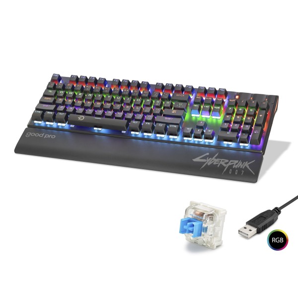 toptan-xml-dropshipping-Mekanik Gaming Klavye Blue Switch Bilek Destekli Rgb - Siyah G525XB