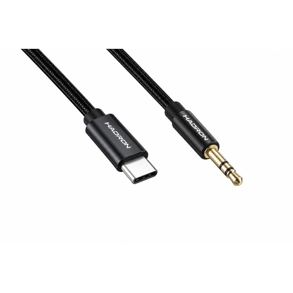 toptan-xml-dropshipping-Type-C 3.5 Mm Ses Kablosu 1 M Siyah GJ021