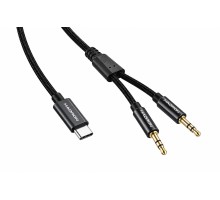 Type-c 3.5 Mm Çift Çıkışlı Ses Kablosu 1.15 M GJ036