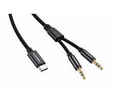 Type-c 3.5 Mm Çift Çıkışlı Ses Kablosu 1.15 M GJ036