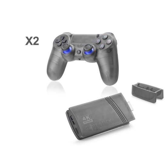 toptan-xml-dropshipping-Mını Retro Oyun Stick Hdmı Çift Gamepad Seti 64 Gb Hafıza Kartlı 2.4G Kablosuz Siyah GS5