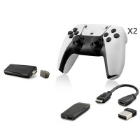 Retro Oyun Stick Hdmi Çift Gamepad Seti 64 Gb Kart Destekli 2.4G Kablosuz - Beyaz HD326