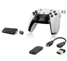 Retro Oyun Stick Hdmi Çift Gamepad Seti 64 Gb Kart Destekli 2.4G Kablosuz - Beyaz HD326