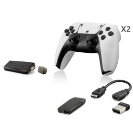 Retro Oyun Stick Hdmi Çift Gamepad Seti 64 Gb Kart Destekli 2.4G Kablosuz - Beyaz HD326