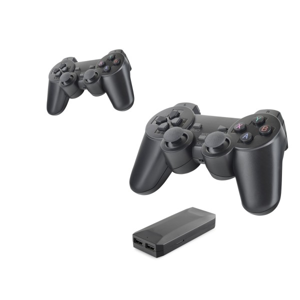 toptan-xml-dropshipping-Retro Oyun Stick Kablosuz Çift Gamepad Seti 4K - Siyah HD329