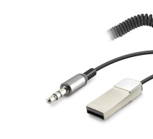 Aux Bluetooth Ses Alıcı Adaptör Dahili Kablolu Handsfree 3.5Mm - Siyah HD9005