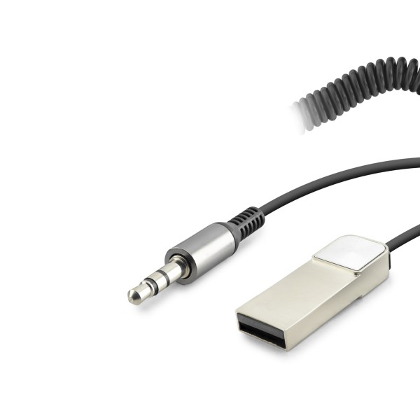 toptan-xml-dropshipping-Aux Bluetooth Ses Alıcı Adaptör Dahili Kablolu Handsfree 3.5Mm - Siyah HD9005