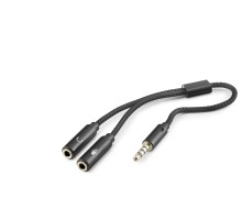 3.5Mm Mikrofon Ve Aux Ses Ayırıcı Adaptör Siyah HDX1083