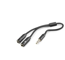 3.5Mm Mikrofon Ve Aux Ses Ayırıcı Adaptör Siyah HDX1083