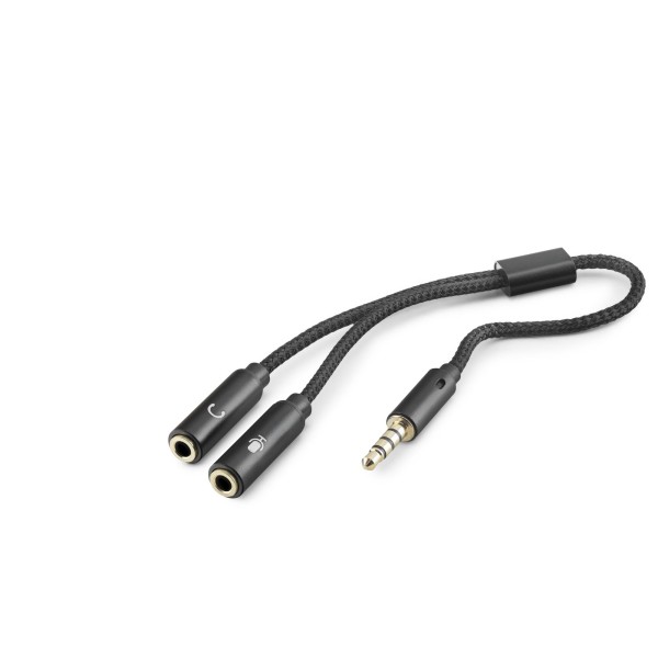 toptan-xml-dropshipping-3.5Mm Mikrofon Ve Aux Ses Ayırıcı Adaptör Siyah HDX1083