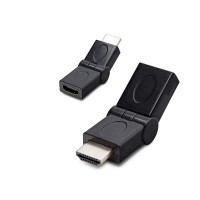 Hdmi Erkek Dişi Mafsallı Adaptör - Siyah HDX1257
