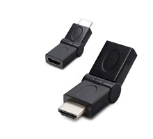 Hdmi Erkek Dişi Mafsallı Adaptör - Siyah HDX1257