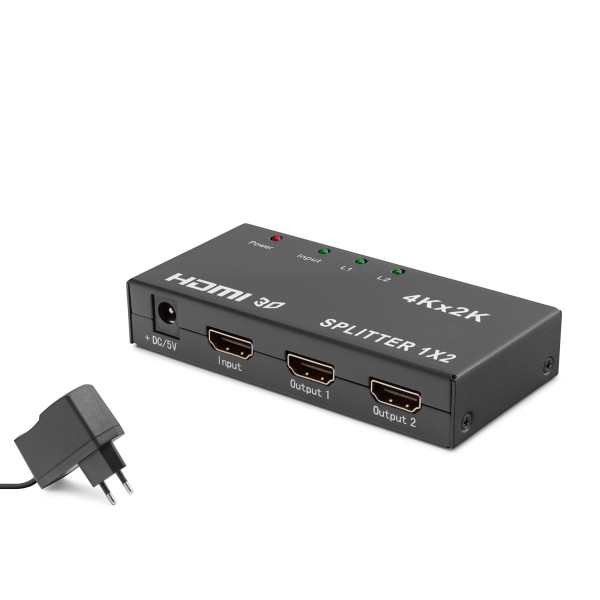 toptan-xml-dropshipping-Hdmi Splitter 4K 3D 1 In 2 Out - Siyah HDX1295