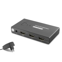 Hdmı Kvm Switch 2 Usb Hub 2 Console Harici Butonlu Kvm Kablo Setli 2 Hdmı Port Siyah HDX1373