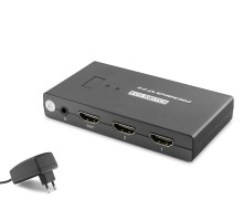 Hdmi Usb Kvm Switch 2 Port Hdmi 4 Port Usb Dahili Kablolu - Siyah HDX1373