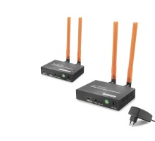 Hdmi Kablosuz Görüntü Ve Ses Aktarım Seti Loop-Out 1080P 300 M Siyah HDX1384