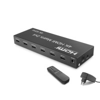 Hdmı Matrix Switch Ses Çıkışlı Kumandalı 4K 60 Hz 2 Giriş 4 Çıkış Siyah HDX1388