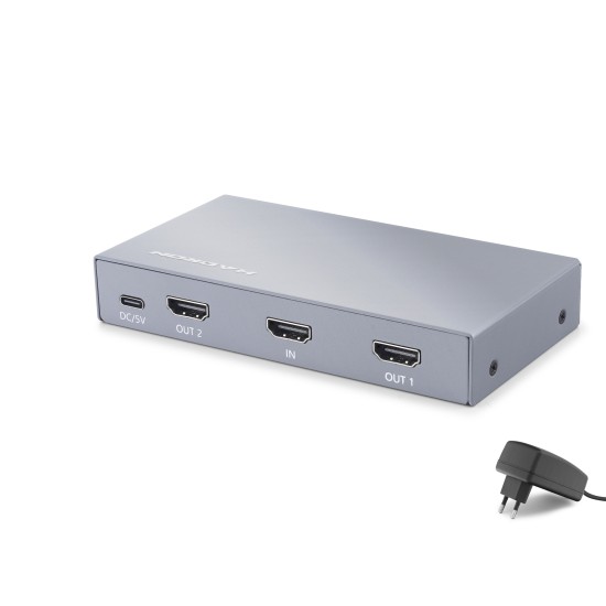 toptan-xml-dropshipping-Hdmi Splitter 4K 1 In 2 Out Gri HDX1428