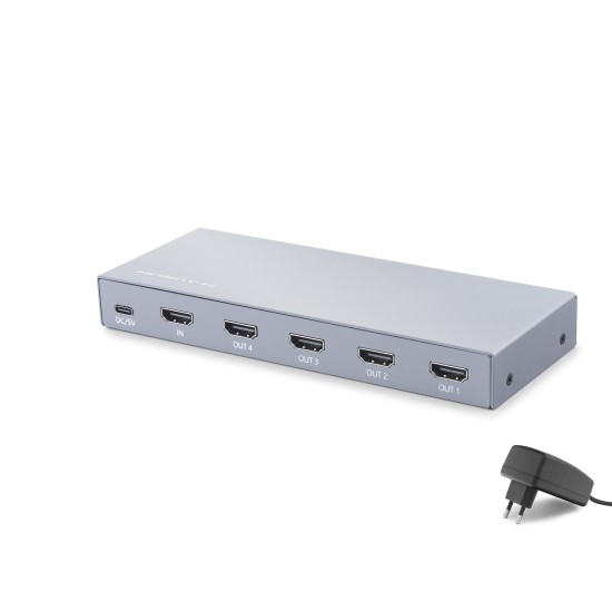 toptan-xml-dropshipping-Hdmi Splitter 4K 1 In 4 Out Gri HDX1429