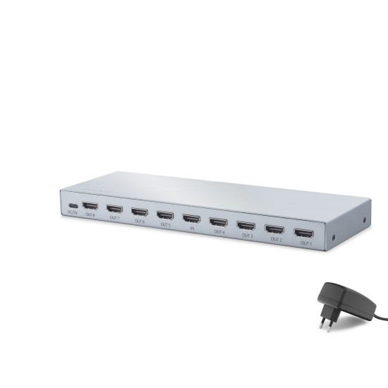 toptan-xml-dropshipping-Hdmi Splitter 4K 1 In 8 Out Gri HDX1430