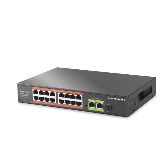 toptan-xml-dropshipping-AO POE Switch 16 Port 2 Uplink 1 Sfp Gigabit 210W HDX1442