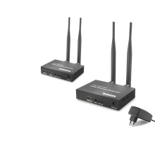Hdmi Kablosuz Görüntü Ve Ses Aktarım Seti Loop-Out 1080P 200 M Siyah HDX1444