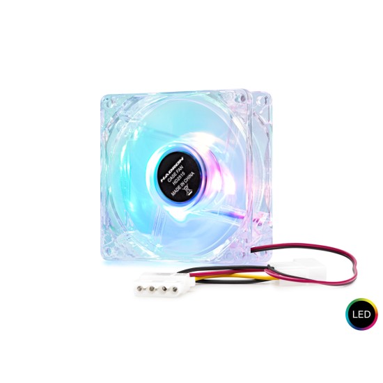 toptan-xml-dropshipping-Kasa Fanı Led 80 Mm Şeffaf HDX1516