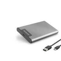 2.5 Inç Sata Hdd/Ssd Harici Disk Kutusu Usb 3.0 Type-C Rgb - Gümüş HDX1782