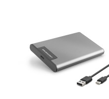 2.5 Inç Sata Hdd/Ssd Harici Disk Kutusu Usb 3.0 Type-C Rgb - Gümüş HDX1782