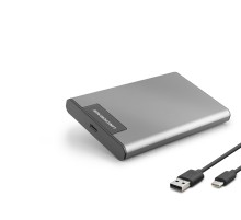 2.5 Inç Sata Hdd/Ssd Harici Disk Kutusu Usb 3.0 Type-C Rgb - Gümüş HDX1782