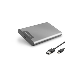 2.5 Inç Sata Hdd/Ssd Harici Disk Kutusu Usb 3.0 Type-C Rgb - Gümüş HDX1782