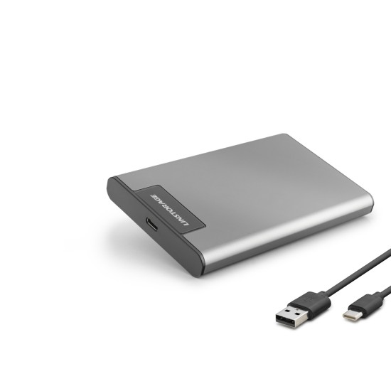 toptan-xml-dropshipping-2.5 Inç Sata Hdd/Ssd Harici Disk Kutusu Usb 3.0 Type-C Rgb - Gümüş HDX1782