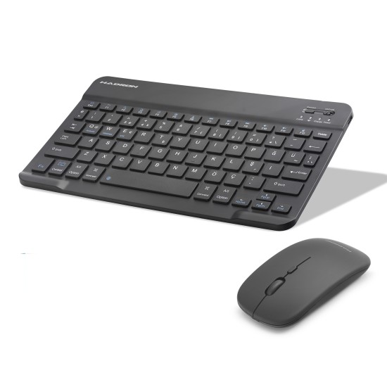 toptan-xml-dropshipping-Kablosuz Bluetooth Smart Klavye Ve Mouse Seti - Siyah HDX2508