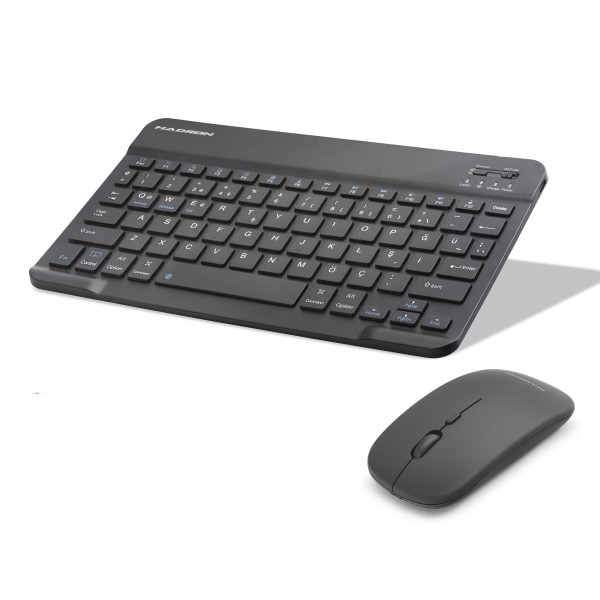 toptan-xml-dropshipping-Kablosuz Bluetooth Smart Klavye Ve Mouse Seti - Siyah HDX2508
