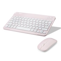 Kablosuz Bluetooth Smart Klavye Mouse Seti Şarjlı 1600 Dpi Pembe HDX2508P
