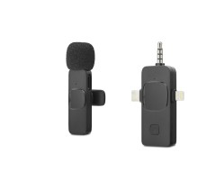 Kablosuz Yaka Mikrofonu Type-c Lightning 3.5 Mm Siyah HDX2781