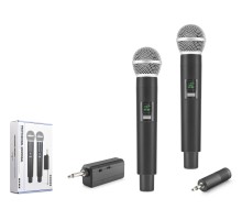 Uhf Kablosuz 2 Mikrofonlu Set 6.35 Mm Siyah HDX2802