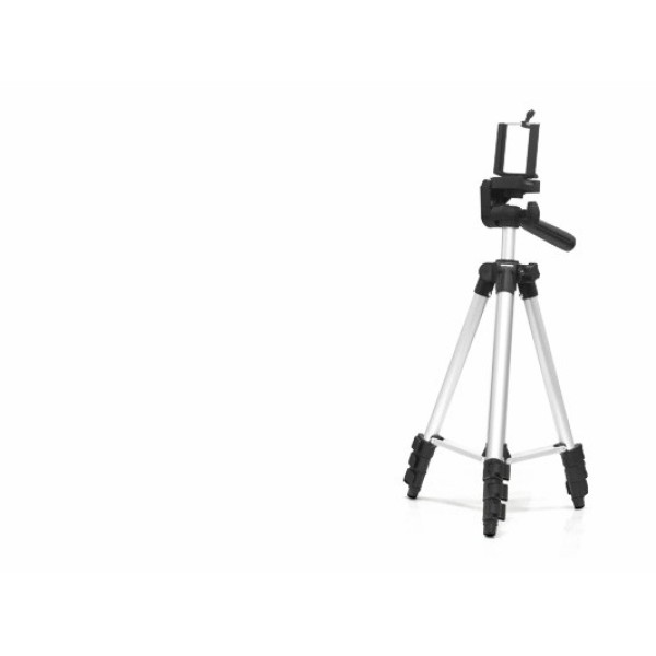 toptan-xml-dropshipping-Telefon Tripodu Ayarlanabilir Başlıklı 100 Cm - Gümüş HDX3110