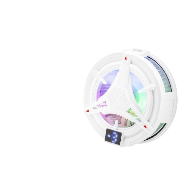 toptan-xml-dropshipping-Telefon Soğutucu Fan Manyetik Isı Göstergeli Rgb - Beyaz HDX4380